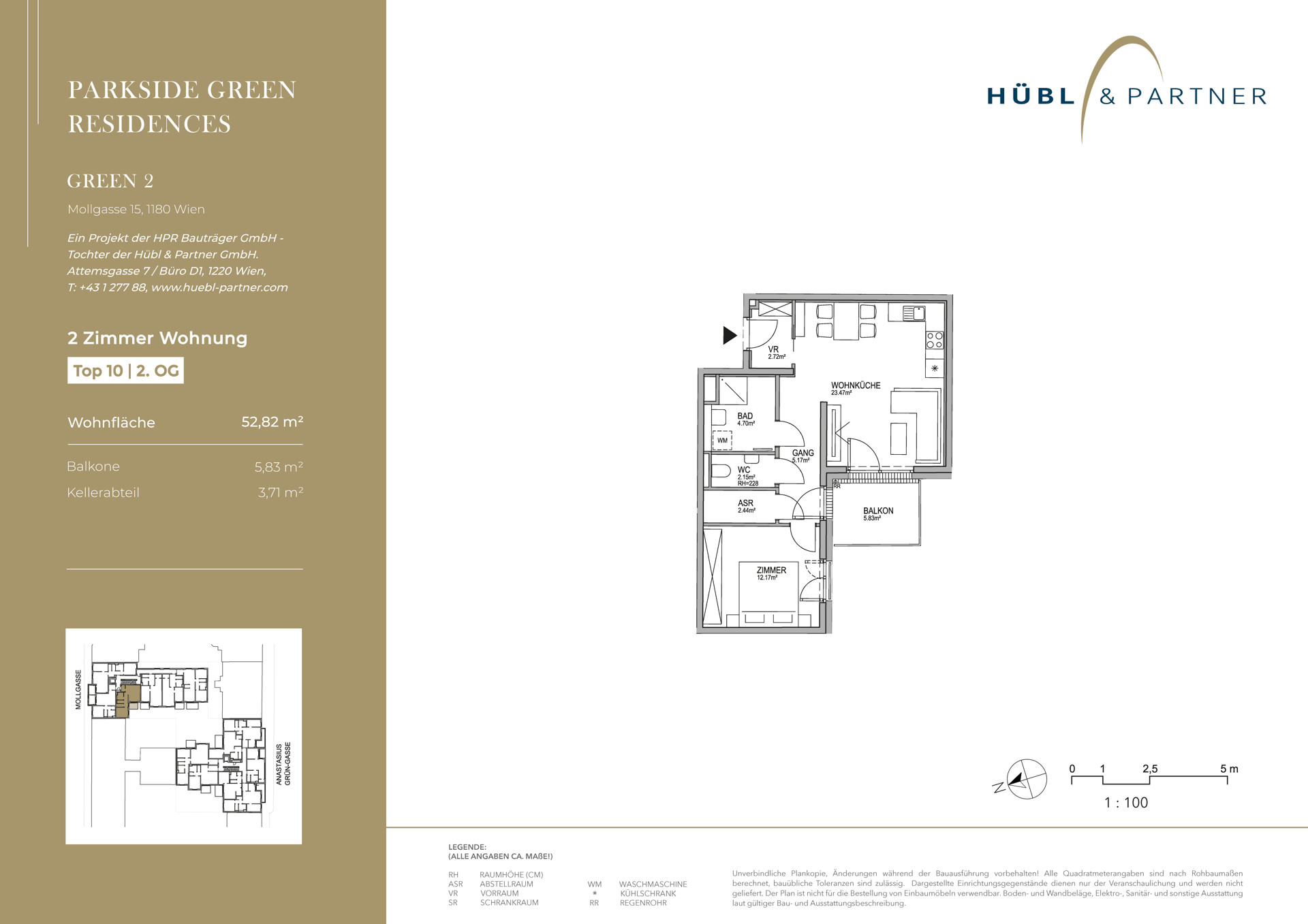 Neu! Parkside Green Residences | 2-Zimmer Wohnung mit Balkon zum Innenhof | Wohnen am Park