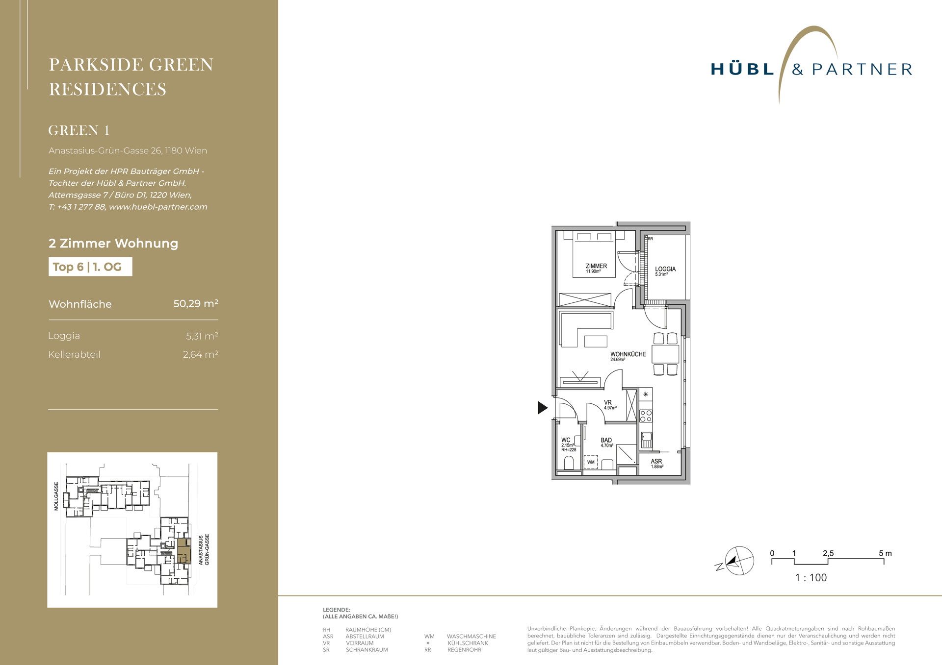 Neu! Parkside Green Residences | 2-Zimmer Wohnung mit Loggia | Wohnen am Park