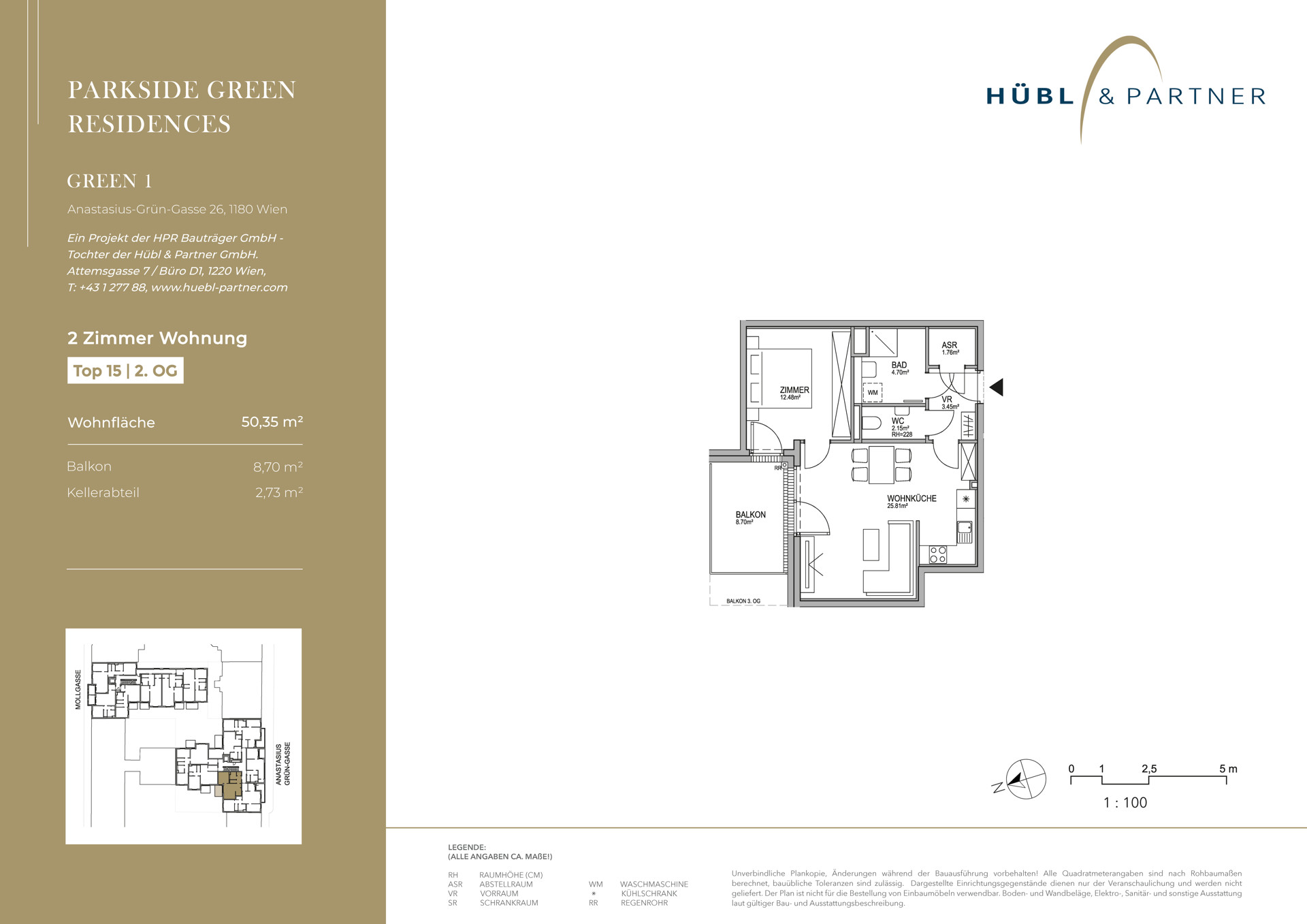 Neu! Parkside Green Residences | 2-Zimmer Wohnung mit Balkon | Wohnen am Park