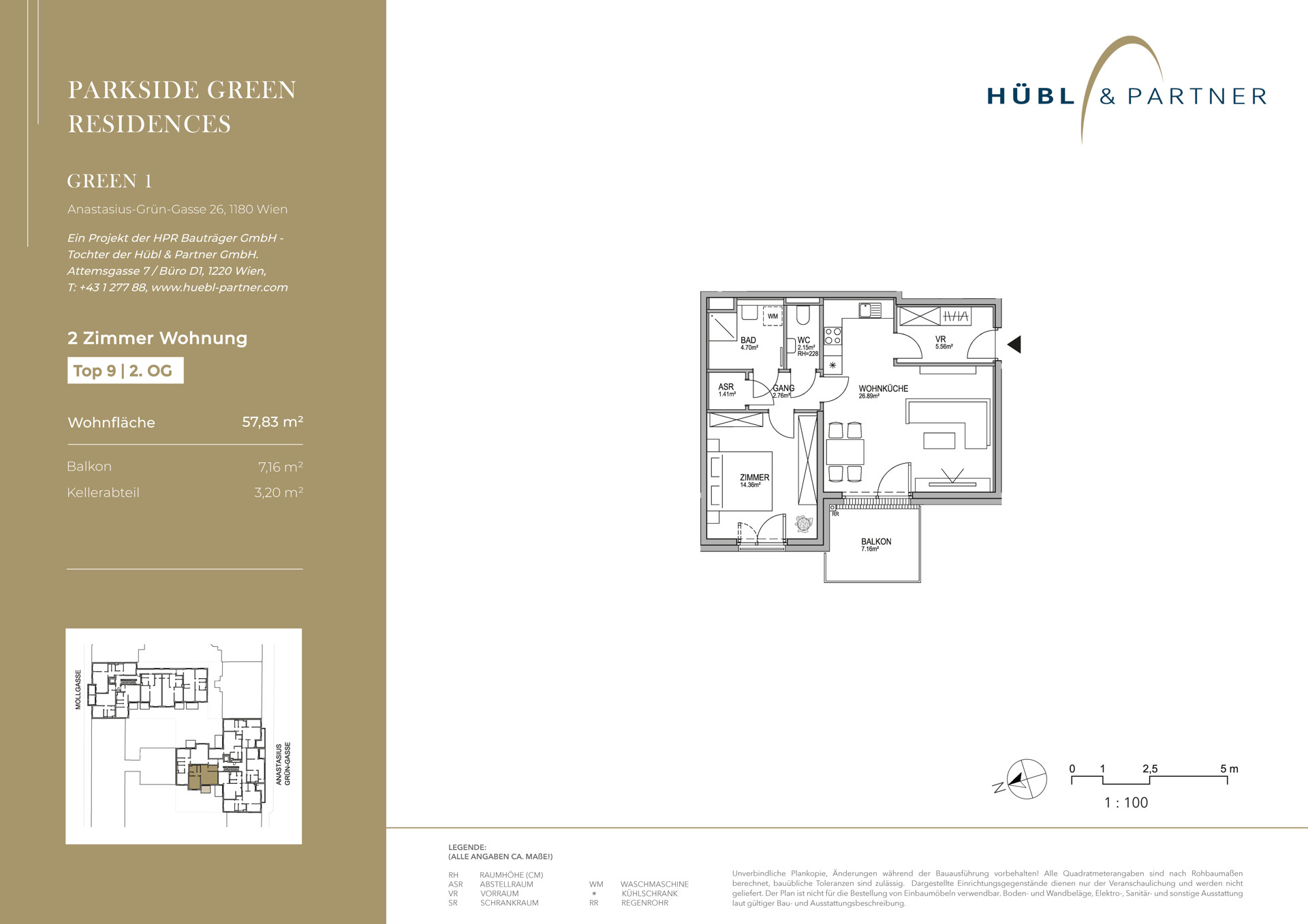 Neu! Parkside Green Residences | 2-Zimmer Wohnung mit Balkon | Wohnen am Park