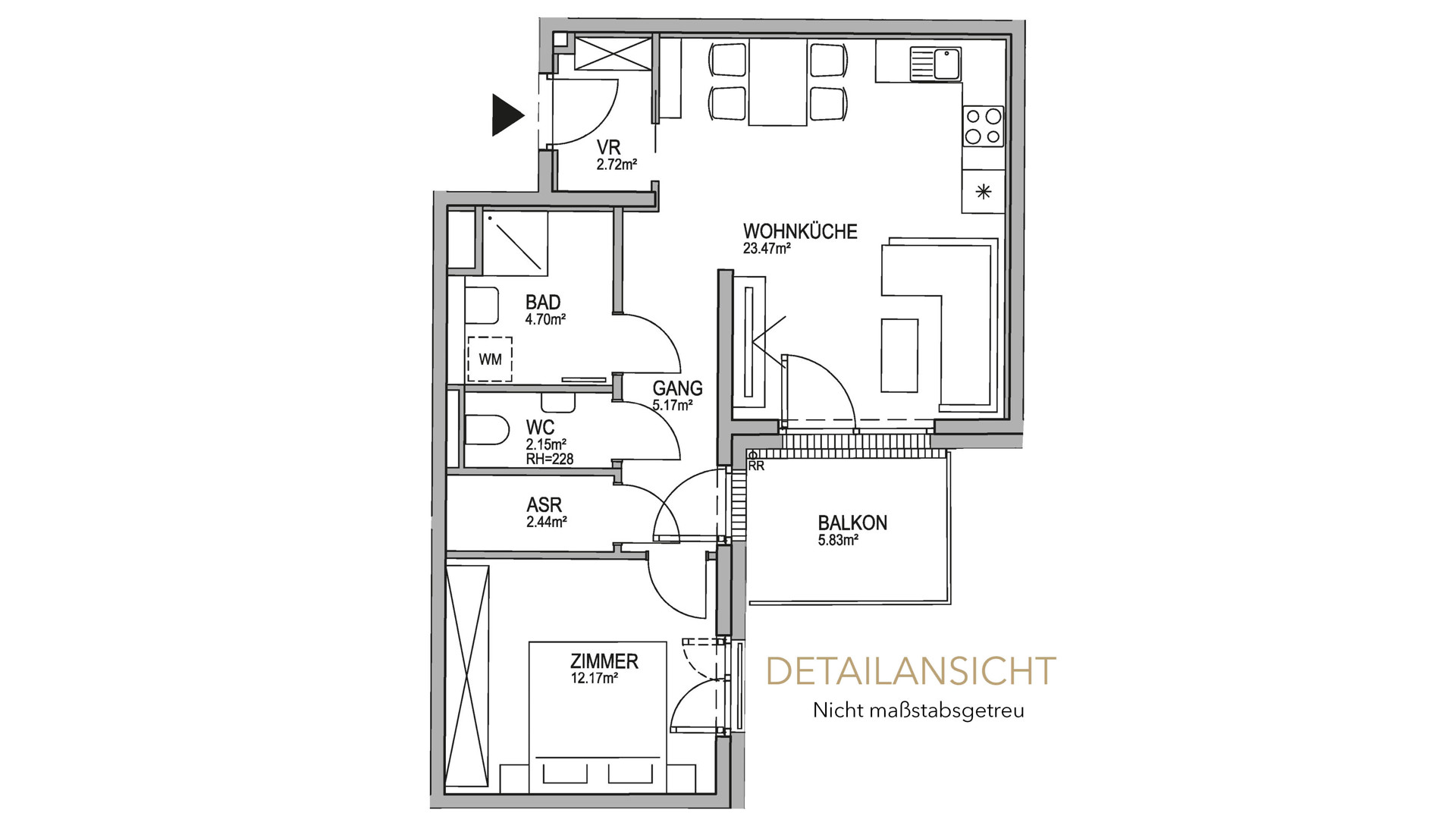 Neu! Parkside Green Residences | 2-Zimmer Wohnung mit Balkon zum Innenhof | Wohnen am Park