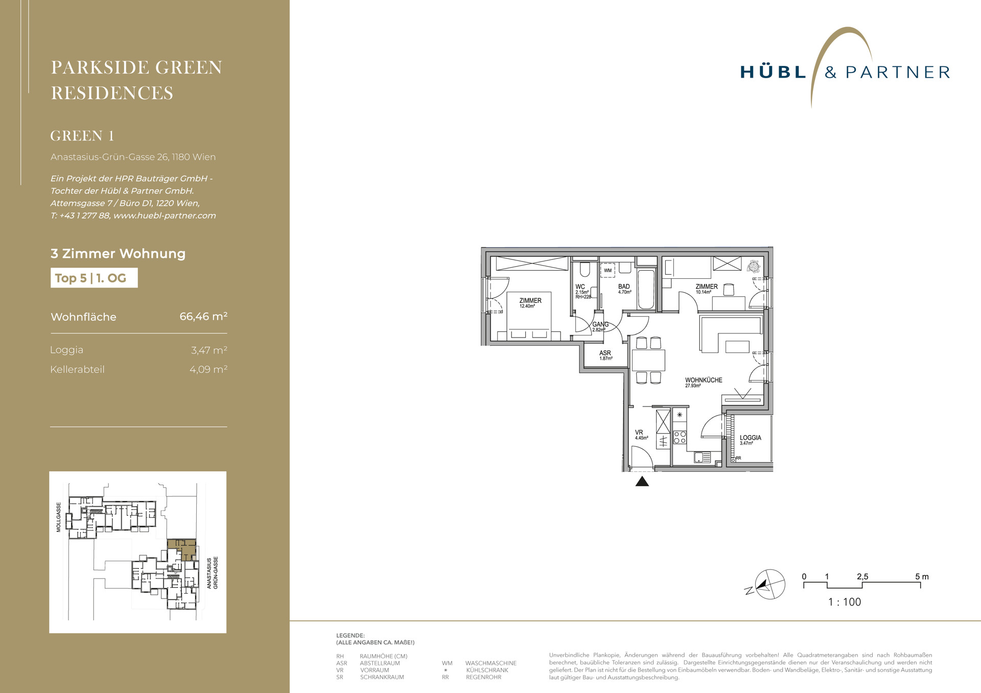 Neu! Parkside Green Residences | 3-Zimmer Wohnung mit Loggia | Wohnen am Park