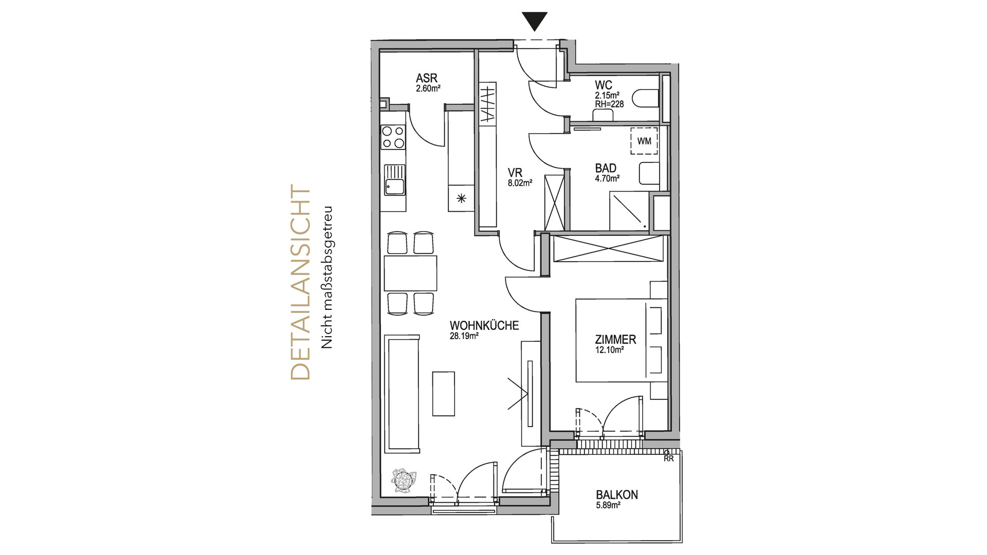 Neu! Parkside Green Residences | 2-Zimmer Wohnung mit Balkon zum Innenhof | Wohnen am Park