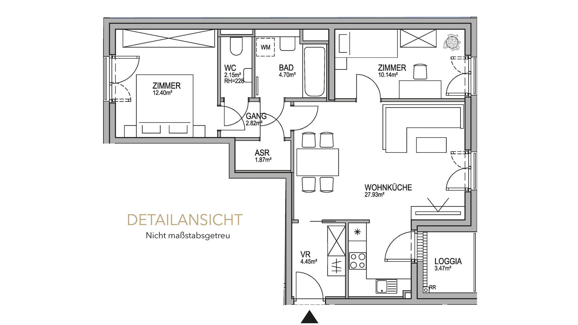 Neu! Parkside Green Residences | 3-Zimmer Wohnung mit Loggia | Wohnen am Park
