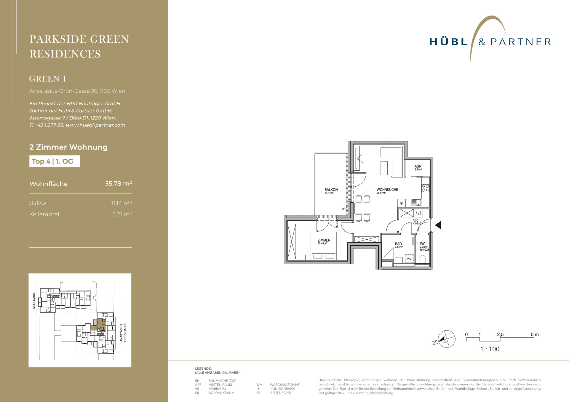 Neu! Parkside Green Residences | 2-Zimmer Wohnung mit Balkon | Wohnen am Park