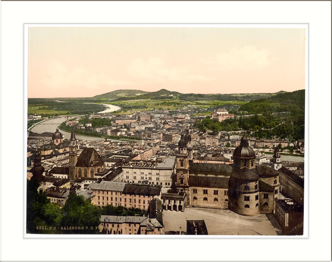 Salzburg from Maria Plain Austro Hungary, Elisabeth Vorstadt