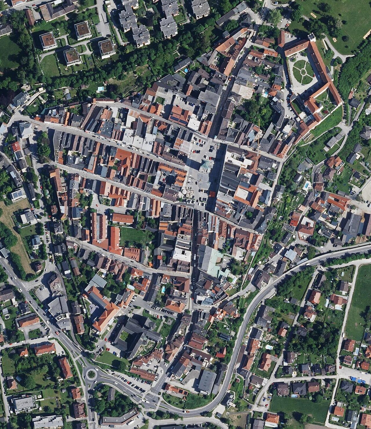 Luftbild Ennser Altstadt