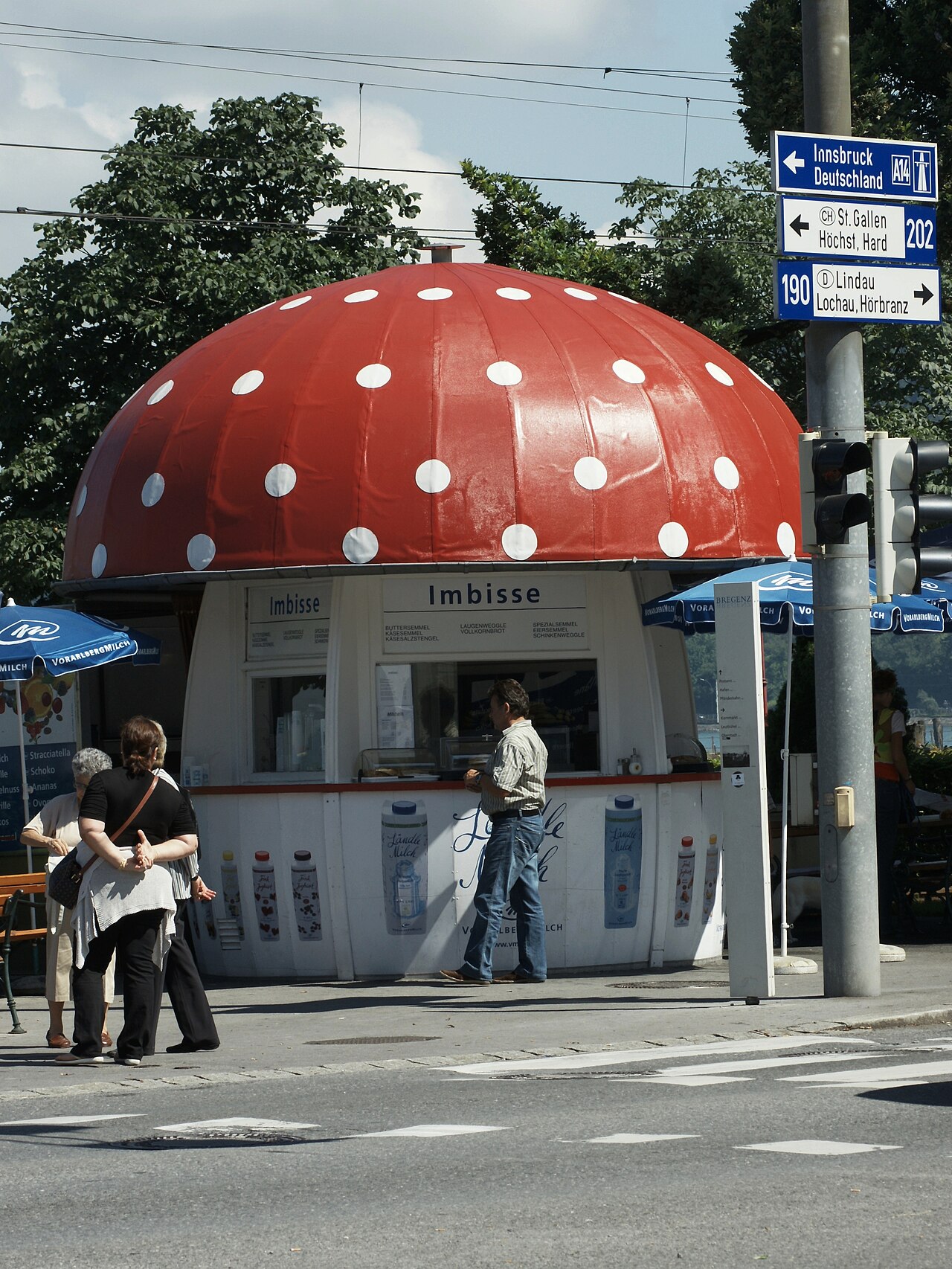 Pilzkiosk Bregenz, Zentrum