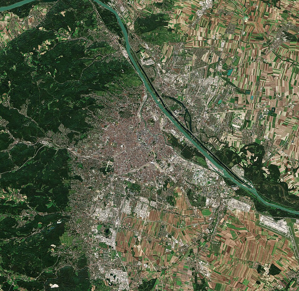 Satellite image of Vienna
