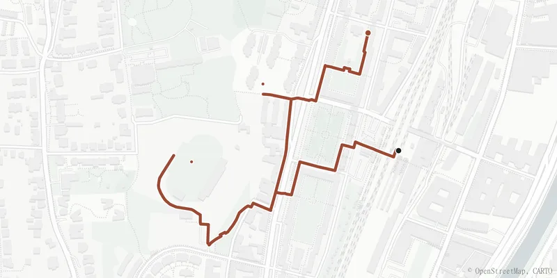 Kartenverlauf des Wegs Der Karl-Marx-Hof und das grüne Heiligenstadt