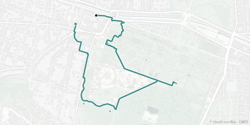 Kartenverlauf des Wegs Kühle Alleen: durch Schönbrunn nach Alt-Hietzing