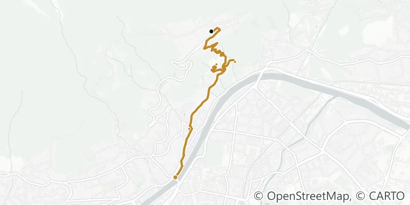 Route map of the walk From the Hungerburg down to the Inn: the sunny slope