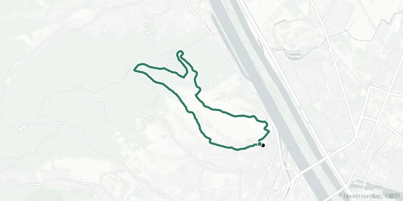 Kartenverlauf des Stadtwanderwegs 1 (Kahlenberg)