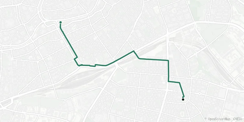 Kartenverlauf des Stadtwanderwegs 11 (Urbaner Gemeindebau-Weg)