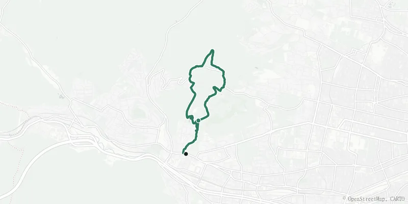 Kartenverlauf des Stadtwanderwegs 4 (Jubiläumswarte)