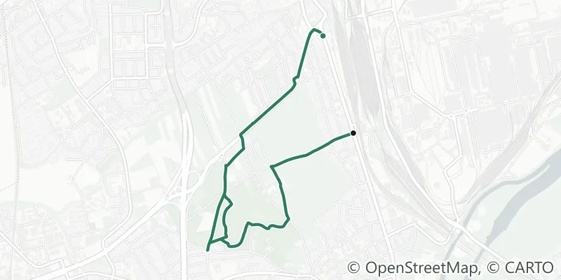 Route map of city hiking trail 5 (Wasserwald)