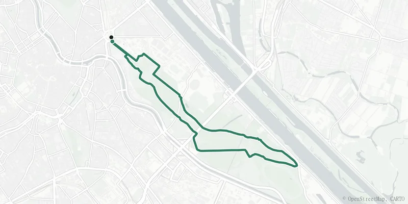 Kartenverlauf des Stadtwanderwegs 9 (Prater)