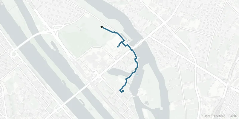 Kartenverlauf des Wegs Rund um die Alte Donau